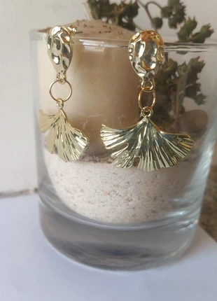 Pendientes dorados ginkgo , marque: Ginkgo, état: Neuf avec étiquette, 6,50 €, 7,53 € Protection acheteurs incluse