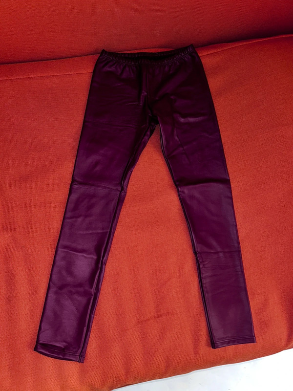 Pantaloni in pelle Calzedonia bordeaux