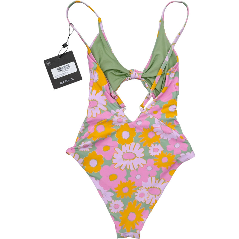 New 9.0 Swim Jada Cut Out One Piece Retro Floral Swimsuit Bathing Suit Size 4 3