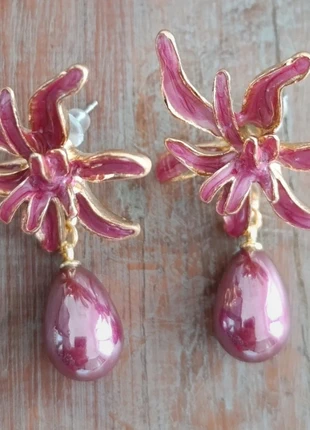 Boucles d'oreilles fleurs en forme goutte d'eau, état: Neuf sans étiquette, 9,80 €, 10,99 € Protection acheteurs incluse