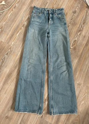 Super schöne blaue Wide Leg Jeans von Pull & Bear in Größe 34, marque: Pull & Bear, état: Bon état, taille: XS / 34 / 6, 5,50 €, 6,48 € Protection acheteurs incluse