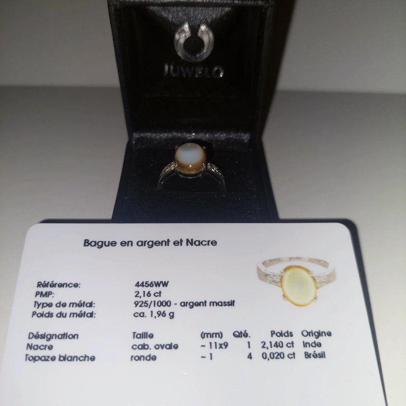 Bague argent et nacre JUWELO Vinted