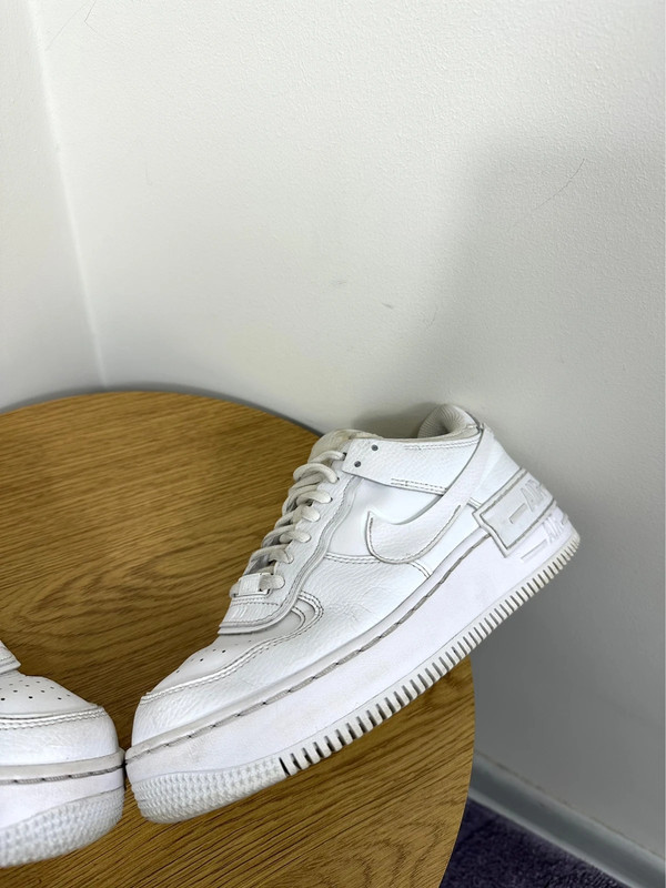 Vintage Nike Air Force 1 Low Triple White Shadow Sneakers Vinted
