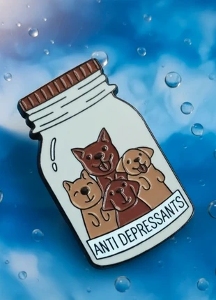 Pins anti depressants dog puppy cute kawaii animal pet lover mental health funny therapy, marke: Witch, zustand: Sehr gut, 3,00 €, 3,85 € beinhaltet Vinted-Käuferschutz Pro