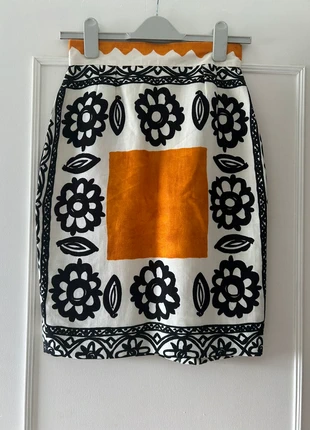 Jupe gros motifs fleurs style année 60/70, marke: 123, zustand: Sehr gut, größe: XS / 34 / 6, 9,00 €, 10,15 € inklusive Vinted-Käuferschutz