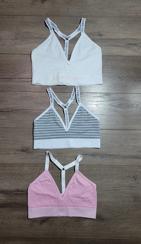 Victoria's Secret 3 pack unlined bralette seamless sports bra Size: M 1