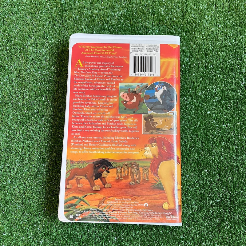 Opening To The Lion King 2 Simba's Pride 1998 Vhs The Lion King II Simba's Pride Walt Disney's Home Video VHS Tested