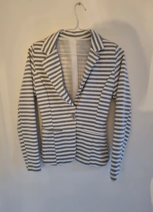 Gestreepte jersey blazer, staat: Heel goed, maat: S / 36 / 8, € 3,50, € 4,38 inclusief Kopersbescherming