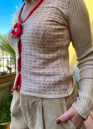 Lolita style cottage cardigan with crochet flower Kookai Y2k, marque: Vintage Dressing, état: Bon état, taille: M / 38 / 10, 7,00 €, 8,05 € Protection acheteurs incluse
