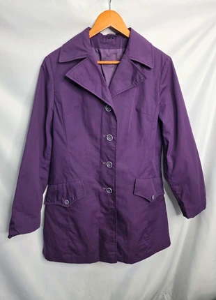 Vintage 70s Telemac Purple Jacket / Mac Coat | Size 14 | Made in Hong Kong, brand: Vintage Dressing, condition: Very good, size: XL / 14, £34.99, £37.44 includes Buyer Protection