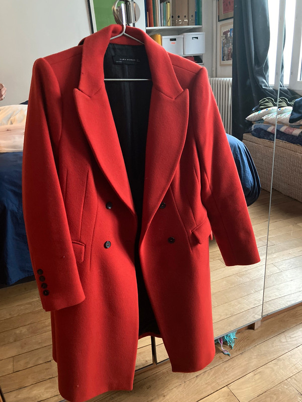 manteau rouge zara