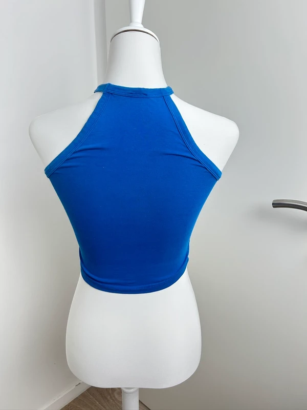 Crop top bleu électrique taille xs pimkie - photo numéro 2