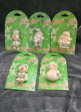 Adornos navideños muñecos de nieve y Papá Noel – decoración árbol de Navidad (precio por unidad), merk: sin marca, staat: Nieuw met prijskaartje, € 10,00, € 11,20 inclusief Kopersbescherming