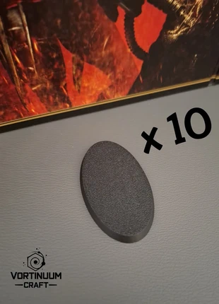 Socles ovales 35x60mm, LOT DE 10, en PLA noir. Pour divers jeux de plateaux et wargames. AOS., brand: Vortinuum, condition: New without tags, €4.00, €4.90 includes Buyer Protection Pro