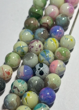 A454, lot de 50 perles en verre 8mm, estado: Novo sem etiquetas, €4.00, €4.90 inclui Proteção do Comprador Pro