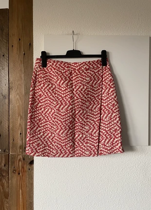 Jupe portefeuille à Motif Zèbré Rouge Caroll, marque: Caroll, état: Très bon état, taille: L / 40 / 12, 22,00 €, 23,80 € Protection acheteurs incluse