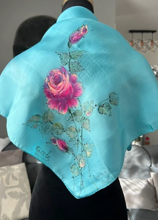 Foulard en soie peint à la main – Pièce unique, brand: Nicole, condizioni: Ottime, €10.00, €11.20 include la Protezione acquisti