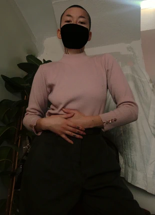 Pull rose pâle vintage col montant, marque: Vintage, état: Bon état, taille: S / 36 / 8, 4,00 €, 4,90 € Protection acheteurs incluse