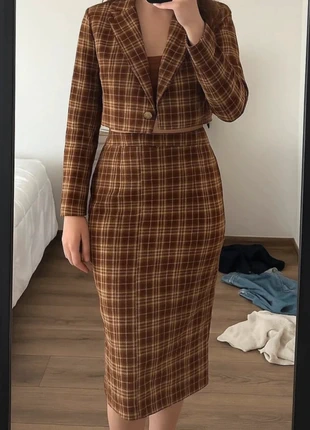 Tailleur Jupe Femme Automne Tendance Marron Old Money, brand: Maison Aurore, condition: Very good, size: M / 38 / 10, €49.00, €52.15 includes Buyer Protection