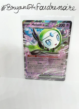 Meloetta EX 044/086 Foudre Noire, marke: Pokémon, zustand: Sehr gut, 3,90 €, 4,80 € beinhaltet Vinted-Käuferschutz Pro