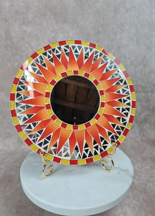 Miroir mural mosaïque soleil 🌞 déco artisanale vintage, merk: Vintage Boutique, staat: Goed, € 12,00, € 13,30 inclusief Kopersbescherming