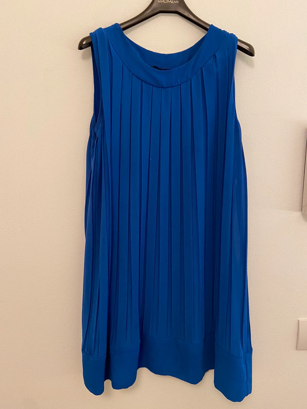 Vestito blu plissettato 1