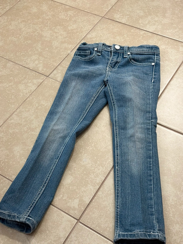 Toddler girl Denim Blue Butterfly Jeans size 5 1