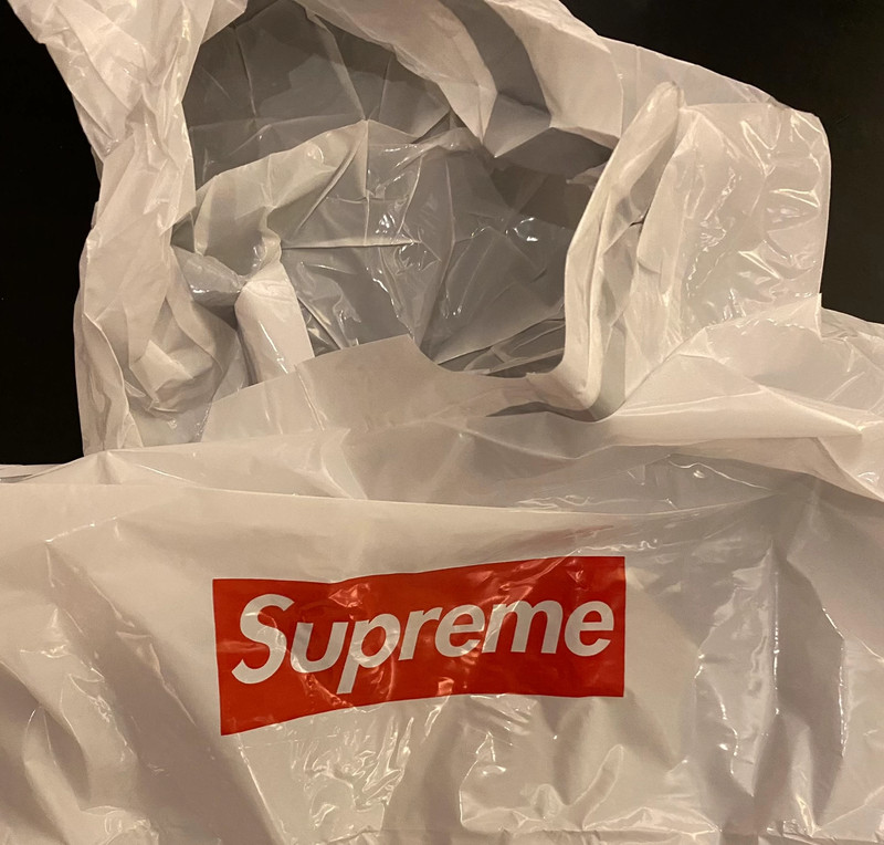 Fake supreme plastic shop bag