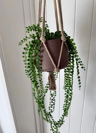 New Hanging macrame planter with faux plant, brand: The White Company, condition: New without tags, £20.00, £21.70 includes Buyer Protection