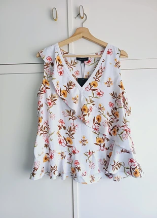 Blusa floral sin mangas de Cortefiel – Talla L, nueva con etiqueta, marque: Cortefiel, état: Neuf avec étiquette, taille: L / 40 / 12, 10,00 €, 11,20 € Protection acheteurs incluse