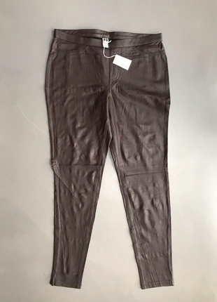 Pantalon/ collant en imitation cuir marron, marque: Hue, état: Neuf avec étiquette, taille: M / 38 / 10, 5,00 €, 5,95 € Protection acheteurs incluse
