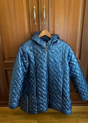 Chaqueta acolchada azul con capucha-3XL, marca: CENSORED, estado: Muito bom, tamanho: XXXL / 46 / 18, €18.90, €20.55 inclui Proteção do Comprador