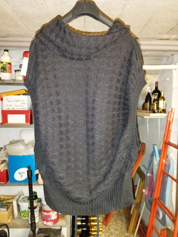 Pull ample col roulé Gémo L sans manches