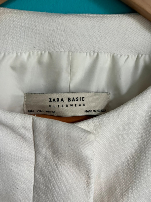 Witte 3/4 Jas Zara 2