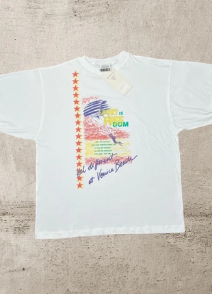 Vintage 90's Venice Beach "Sport Is Freedom" Spellout Graphic Cuffed T-Shirt, brand: Venice Beach, condition: Good, size: M, £16.00, £17.50 includes Buyer Protection Pro