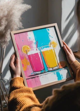 Refreshing Sips | A4 Drinks Art Print | 200947, brand: Art, condition: New with tags, £3.75, £4.64 includes Buyer Protection Pro