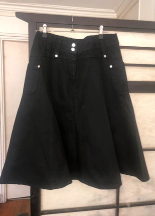 Jupe mi longue noir 36, condition: Very good, size: S / 36 / 8, €8.00, €9.10 includes Buyer Protection