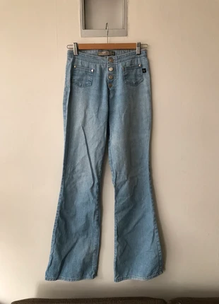 90s vintage low rise wide leg jeans, marca: Vintage, estado: Muy bueno, tamaño: XS / 34 / 6, 5,00 €, 5,95 € Protección al comprador incluida