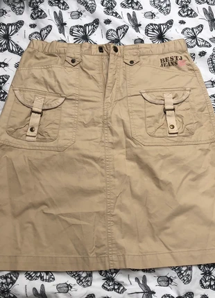 Jupe beige (cargo style), marque: Vintage, état: Très bon état, taille: M / 38 / 10, 4,00 €, 4,90 € Protection acheteurs incluse
