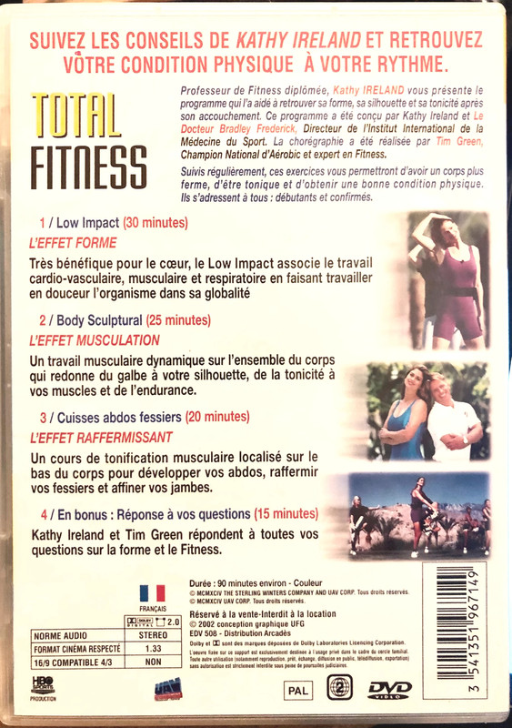 DVD sport Kathy Ireland Total fitness workout