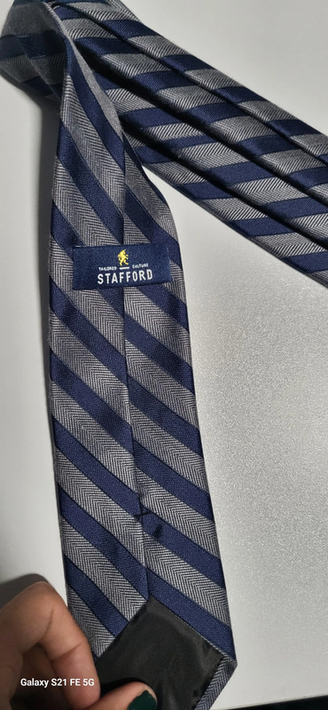 Stanford navy and grey necktie 2