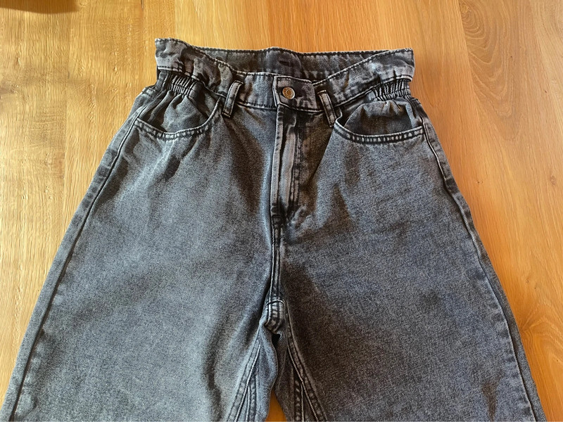Jeans neri vita arricciata Vinted