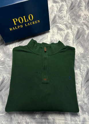 Pull Quart Zip / Quarter Zip / Maglione Zip Ralph Lauren Vert Foncé 4XLT - Griffures & Tache Manche, brand: Ralph Lauren, condition: Good, size: 4XL, 7.00 €, 8.05 € includes Buyer Protection Pro