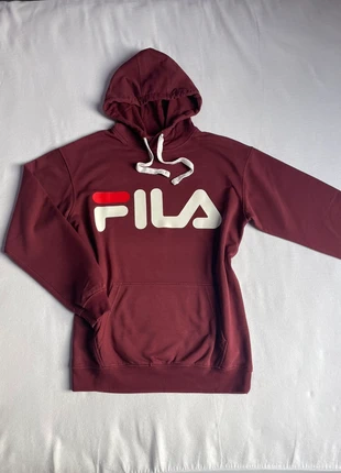 Sweat à capuche bordeaux/blanc en coton Fila, brand: FILA, condition: New without tags, size: S / 36 / 8, €22.00, €23.80 includes Buyer Protection