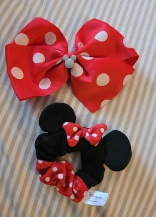 Minnie Mouse hair bow and scrunchie, brand: Disney, condition: Good, £3.00, £3.54 includes Buyer Protection