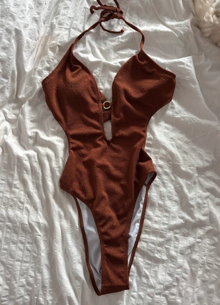 🔥 Brand New Brown Textured Trikini, marca: Ideal, estado: Novo sem etiquetas, tamanho: L / 40 / 12, €10.00, €11.20 inclui Proteção do Comprador