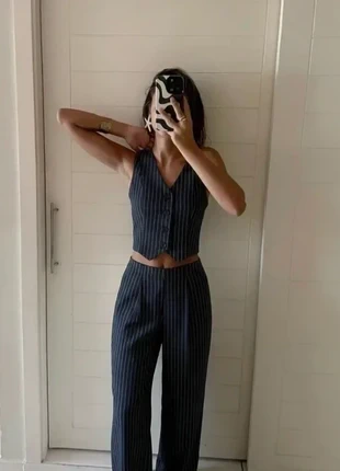 Ensemble top et pantalon rayé bleu marine femme taille S, marca: Claudus, estado: Muy bueno, tamaño: S / 36 / 8, 49,90 €, 53,10 € Protección al comprador incluida