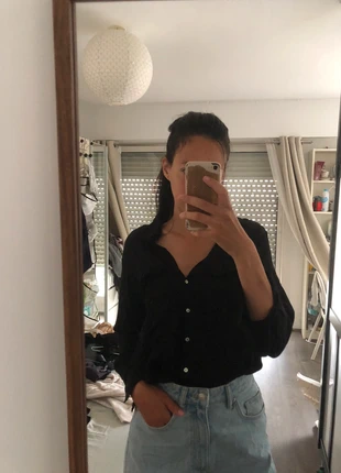 Chemise noire, fluide et légère Zara, marca: Zara, estado: Muito bom, tamanho: S / 36 / 8, €2.00, €2.80 inclui Proteção do Comprador