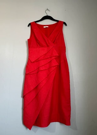 John Rocha Dress Women UK 10 Wedding Party Wear Red Midi Dress Uk 12, brand: Rocha John Rocha, condition: Satisfactory, size: L / UK 16-18, £1.00, £1.75 includes Buyer Protection
