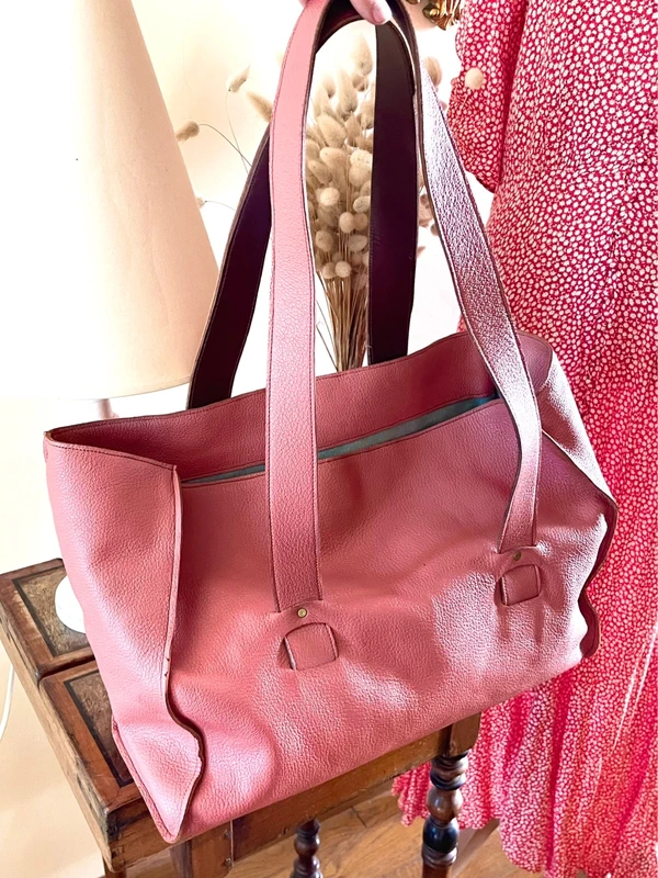 Sac en Cuir Rose de Qualité – Élégance et Couleur - photo numéro 13